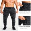 MUZEGE Men's Athletic Joggers Stretch Sweatpants with Zipper Pockets Lightweight Running Workout Gym Track Golf Jogging Training Sweat Pants for Men(Black Camo,S) view 4