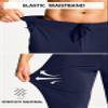 MUZEGE Men's Athletic Joggers Stretch Sweatpants with Zipper Pockets Lightweight Running Workout Gym Track Golf Jogging Training Sweat Pants for Men(Dark Blue,3XL) view 3