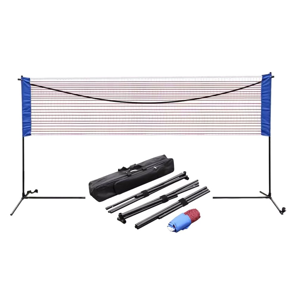 ZOLUR Foldable Badminton Net with Storage BagPickleball Tennis Volleyball Net with Stand, for Driveway Backyard Beach (Size : 5.1m/17ft)