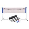 ZOLUR Foldable Badminton Net with Storage BagPickleball Tennis Volleyball Net with Stand, for Driveway Backyard Beach (Size : 5.1m/17ft) view 1