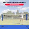 ZOLUR Foldable Badminton Net with Storage BagPickleball Tennis Volleyball Net with Stand, for Driveway Backyard Beach (Size : 5.1m/17ft) view 2