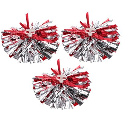 BESPORTBLE 3pcs Cheerleading Pompoms Aerobics Flower Ball Pom Poms for Cheerleading Portable Props