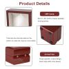 LED Lighted Wooden Ring Box Ring Gift Box Square Wedding Ring Box for Proposal, Engagement view 2