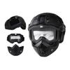 Airsoft Helmet and Full Face Mask, Detachable Airsoft Goggles,Paintball PJ Fast Helmet with Front NVG Mount and Side Rail view 1