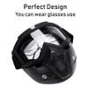 Airsoft Helmet and Full Face Mask, Detachable Airsoft Goggles,Paintball PJ Fast Helmet with Front NVG Mount and Side Rail view 3