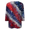 AAZJSS Women's 4th of July Patriotic Shirt - Red, White & Blue - 3/4 Sleeve - Large - Royal Blue view 4