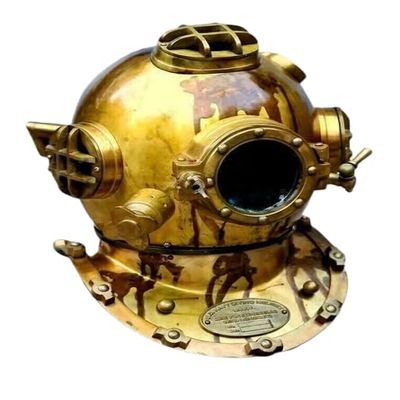 NineFit Basics US Navy Mark V Diving Divers Helmet Morse Vintage Antique 18"" Full Size, As Shown in image