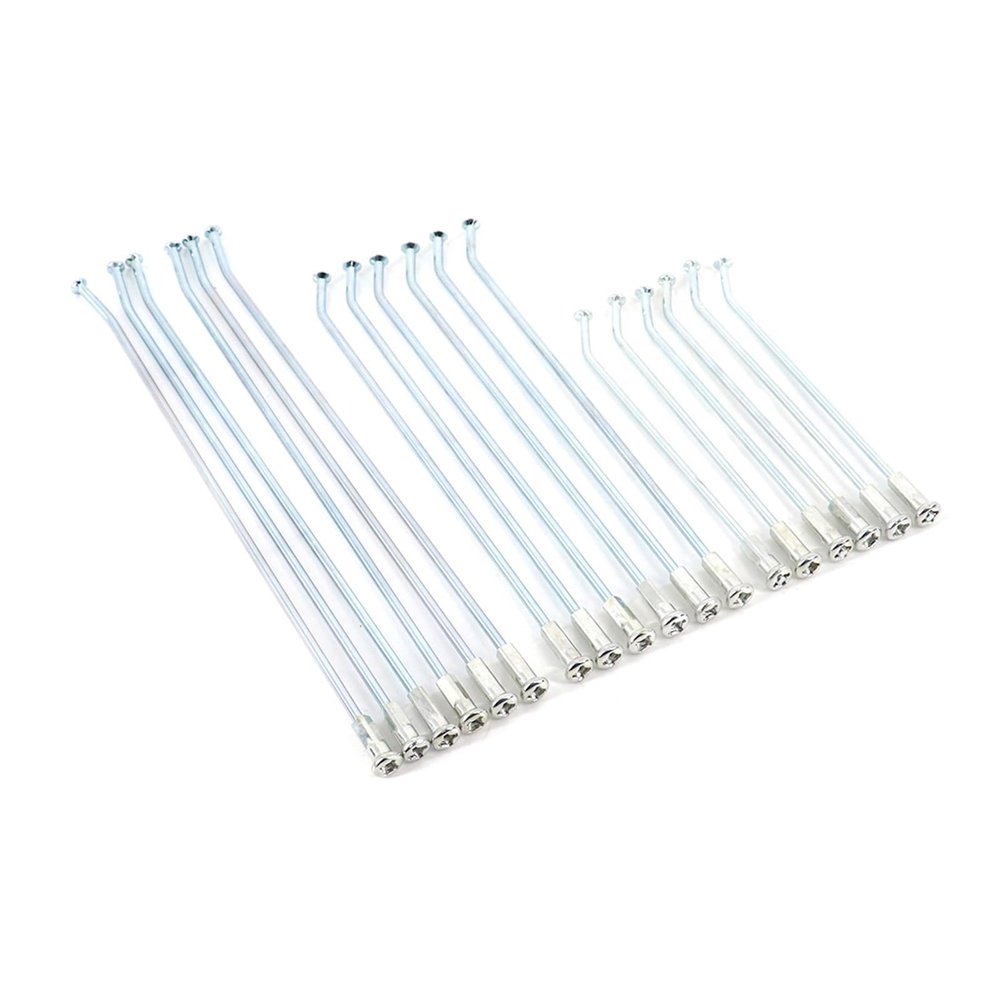 14pcs 3mm Thread Diameter 124mm-225mm Length Motorcycle Wheel Spokes With Nipples Rear Wheel Spokes Fit For Bicycle Motobike (Color : 124mm)