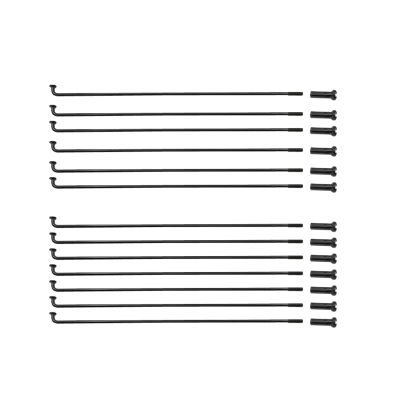 37Pcs 14G Black Color Bicycle Spokes Material 45# Steel Diameter 2.0MM Mountain Bike Needles J-Bend Round Body Riding Wheel Parts (Color : Length 279mm)