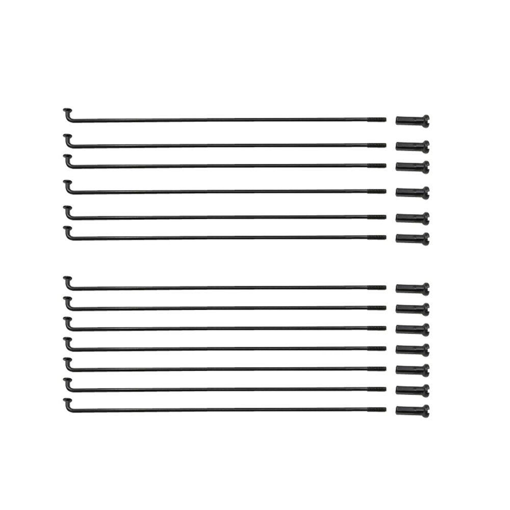 37Pcs 14G Black Color Bicycle Spokes Material 45# Steel Diameter 2.0MM Mountain Bike Needles J-Bend Round Body Riding Wheel Parts (Color : Length 279mm)
