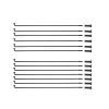 37Pcs 14G Black Color Bicycle Spokes Material 45# Steel Diameter 2.0MM Mountain Bike Needles J-Bend Round Body Riding Wheel Parts (Color : Length 279mm) view 1