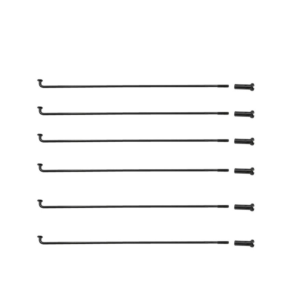 20 Pieces A Lot 14G Diameter 2.0mm Black Color Bicycle Spokes J-Bend Round Body Length (Color : Length 279mm)