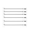 20 Pieces A Lot 14G Diameter 2.0mm Black Color Bicycle Spokes J-Bend Round Body Length (Color : Length 279mm) view 1