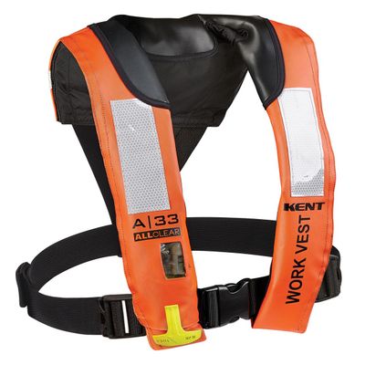 Kent A-33 Automatic All Clear Inflatable Work Life Jacket