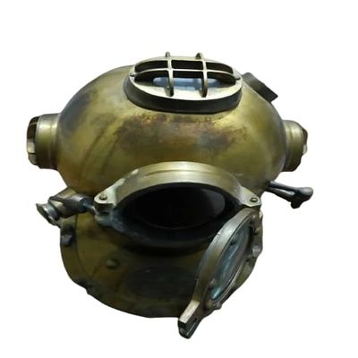 NineFit Basics Vintage 18 Inch Diving Helmet Us Navy Mark V Original Antique Divers Helmet, As Shown in image