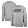 47 Men's Gray Miami Dolphins Varsity Block Headline Pullover Sweatshirt view 1