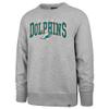 47 Men's Gray Miami Dolphins Varsity Block Headline Pullover Sweatshirt view 2
