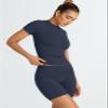Trendy Queen Womens 2 Piece Workout Sets Short Matching Lounge Sets Summer Clothes Going Out Gym Outfits NavyBlue XL view 3