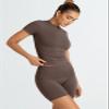 Trendy Queen Womens 2 Piece Workout Sets Short Matching Lounge Sets Summer Clothes Going Out Gym Outfits MochaBrown XS view 3
