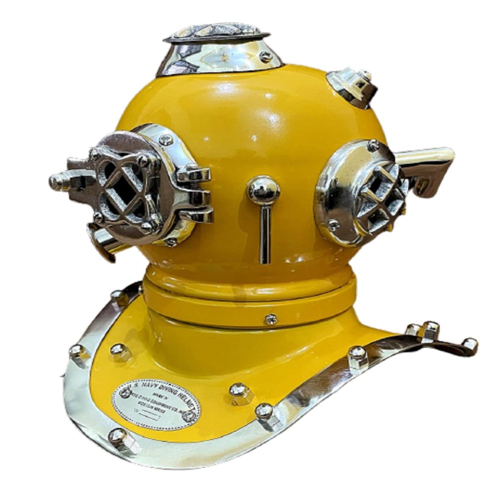 NineFit Basics Nautical Diving Helmet US Navy Marine Divers Helmet Vintage Sea Divers Helmet, As Shown in image