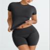Trendy Queen Womens 2 Piece Workout Sets Short Matching Lounge Sets Summer Clothes Going Out Gym Outfits Black S view 2
