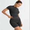 Trendy Queen Womens 2 Piece Workout Sets Short Matching Lounge Sets Summer Clothes Going Out Gym Outfits Black S view 3