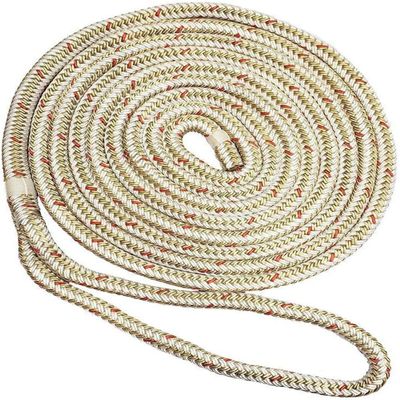 New England Ropes 3/4" Double Braid Dock Line - White/Gold w... [C5059-24-00025]