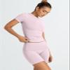 Trendy Queen Womens 2 Piece Workout Sets Short Matching Lounge Sets Summer Clothes Going Out Gym Outfits BabyPink S view 3