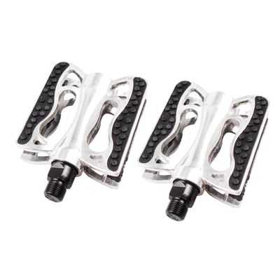 POPETPOP 2pcs Non-Slip Aluminum Alloy Mountain Bike Pedals Platform Pedal for Road and Trail Cycling Silver