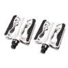 POPETPOP 2pcs Non-Slip Aluminum Alloy Mountain Bike Pedals Platform Pedal for Road and Trail Cycling Silver view 1