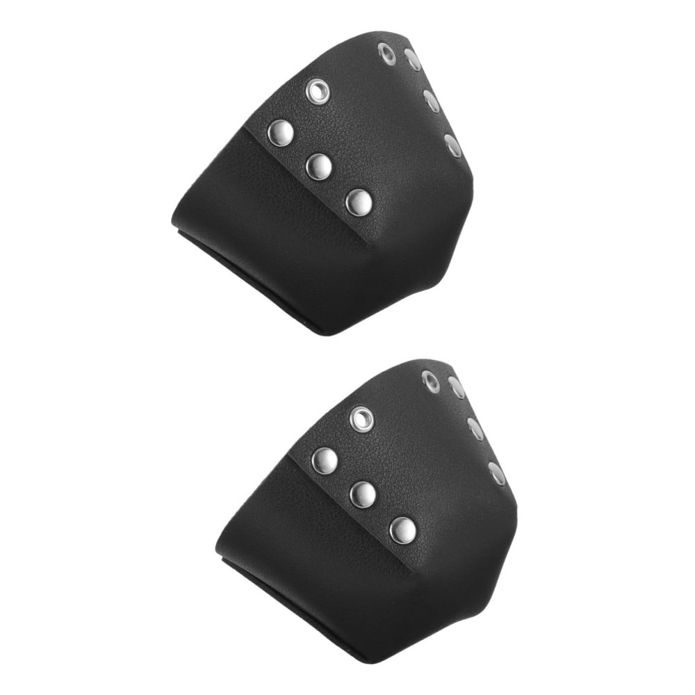 BESPORTBLE 2pcs Roller Skate Toe Guard Protector Leather Cover for Skate Easy to Clean Install Reusable Design