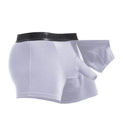 Feelonger Men's Trunks redundant Prepuce Physical Therapy Front Open Breathable Bulge Boxer Briefs Separated Pouch underwear (US, Alpha, X-Large, Regular, Regular, Gentlman White)