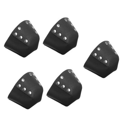 BESPORTBLE 5pcs Roller Skate Toe Guard Protector Removable Leather Cover Easy Installation Toe for Quad Roller Skates