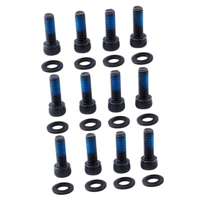 BESPORTBLE 12pcs Steel Brake Fixing Screws Washers Long Brake Mount Adapter Screws for Bicycle