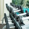 Gogogmee Adjustable Weight Bar Rack - Dumbbell Brackets - Weight Storage Stand - Dumbbell Saddles - Efficient Organizer and Holder Stand Set view 4