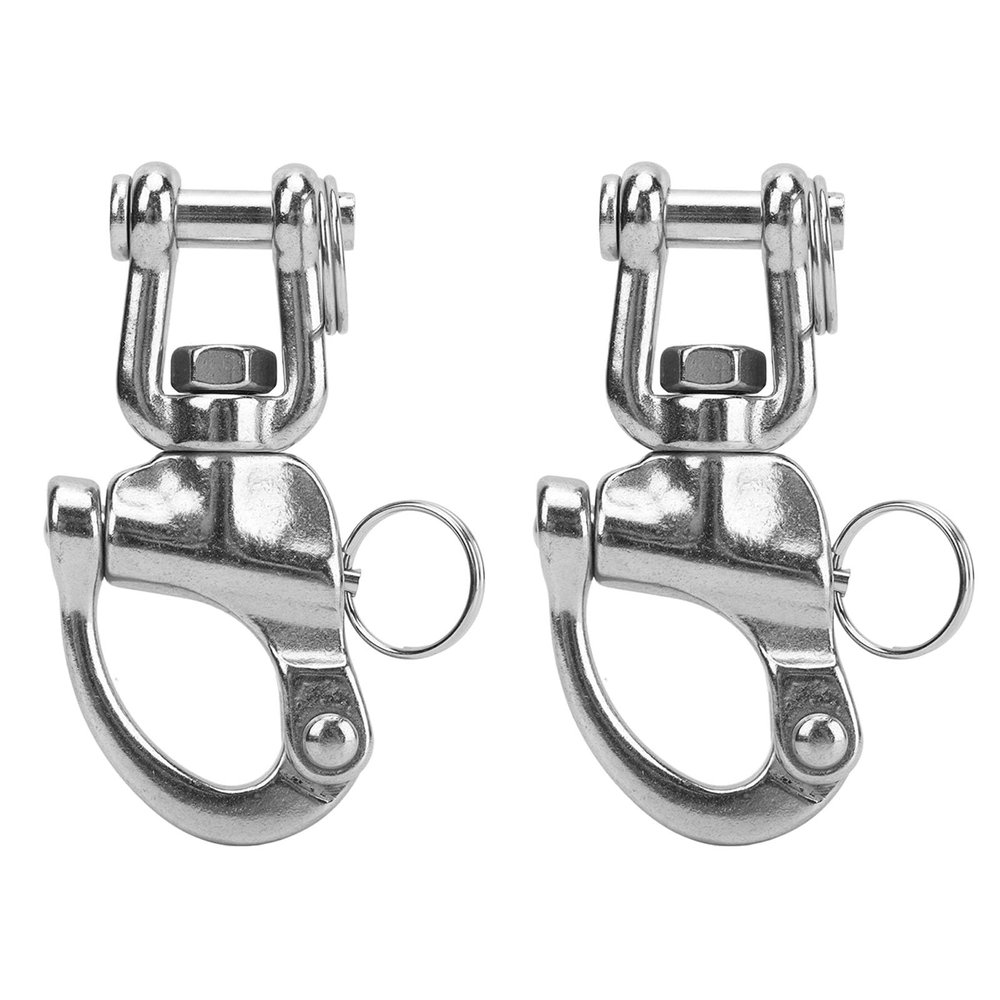Astibym Snap Shackle 316 Stainless Steel Quick Release High Strength Universal for Sailboat Rigging Gear (87mm), Astibym