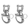 Astibym Snap Shackle 316 Stainless Steel Quick Release High Strength Universal for Sailboat Rigging Gear (87mm), Astibym view 1