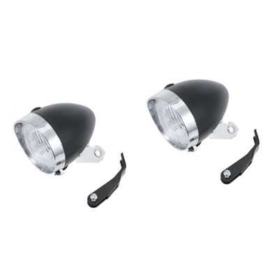 BESPORTBLE 2 Sets Elegant Retro Bike Light Set 3 Front Headlight for Cycling Led Bike Lights for Night Rides Accessories Black
