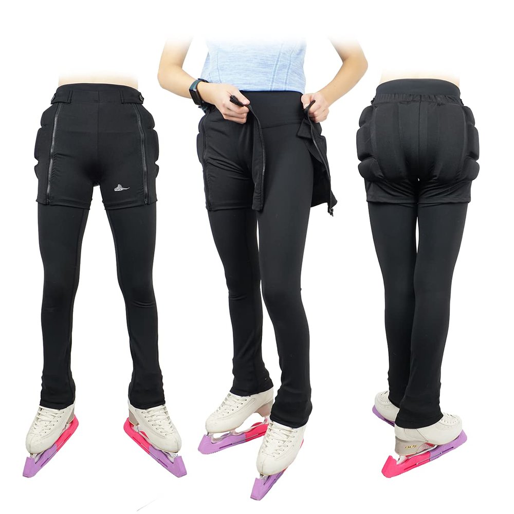 Skating Spirit Zip-on Zip-Off Padded Shorts Protective Crash Pants Tailbone Hip Butt Pad for Skating Skateboarding Skiing