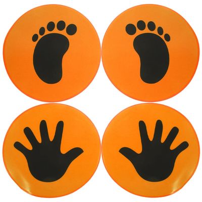 Yardwe 2pairs Soccer Training Markers Feeling Discs for Football Drills Lightweight Floor Signs for Sports Activities Fun and Practical Soccer Supplies