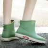 IWIHMIV Short Boots Rain Boots for Women Short Rubber Boots Waterproof Ankle Rain Boots Comfortable Slip On Rain Boots for WomenA2-Green,6.5 view 2