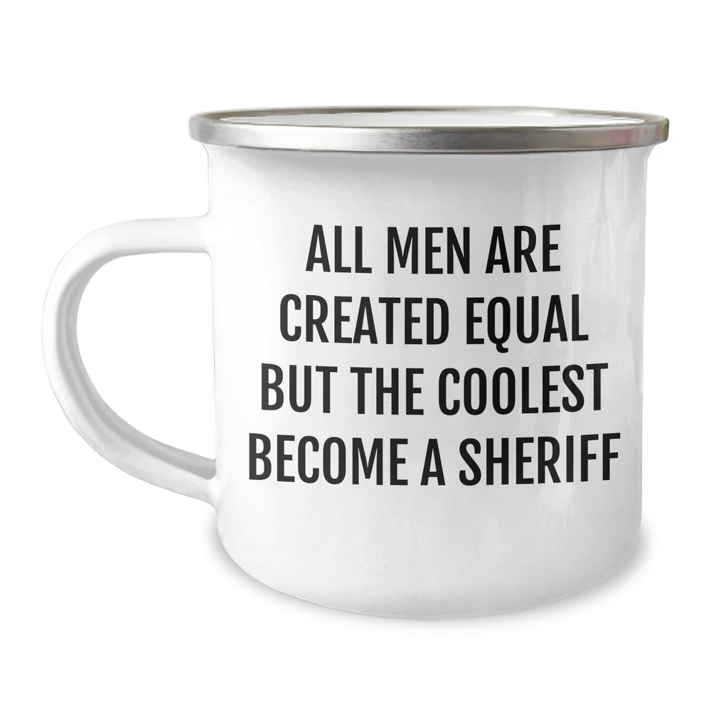 12oz The Coolest Sheriff Camping Mug - Funny Birthday Unique Gifts from Family