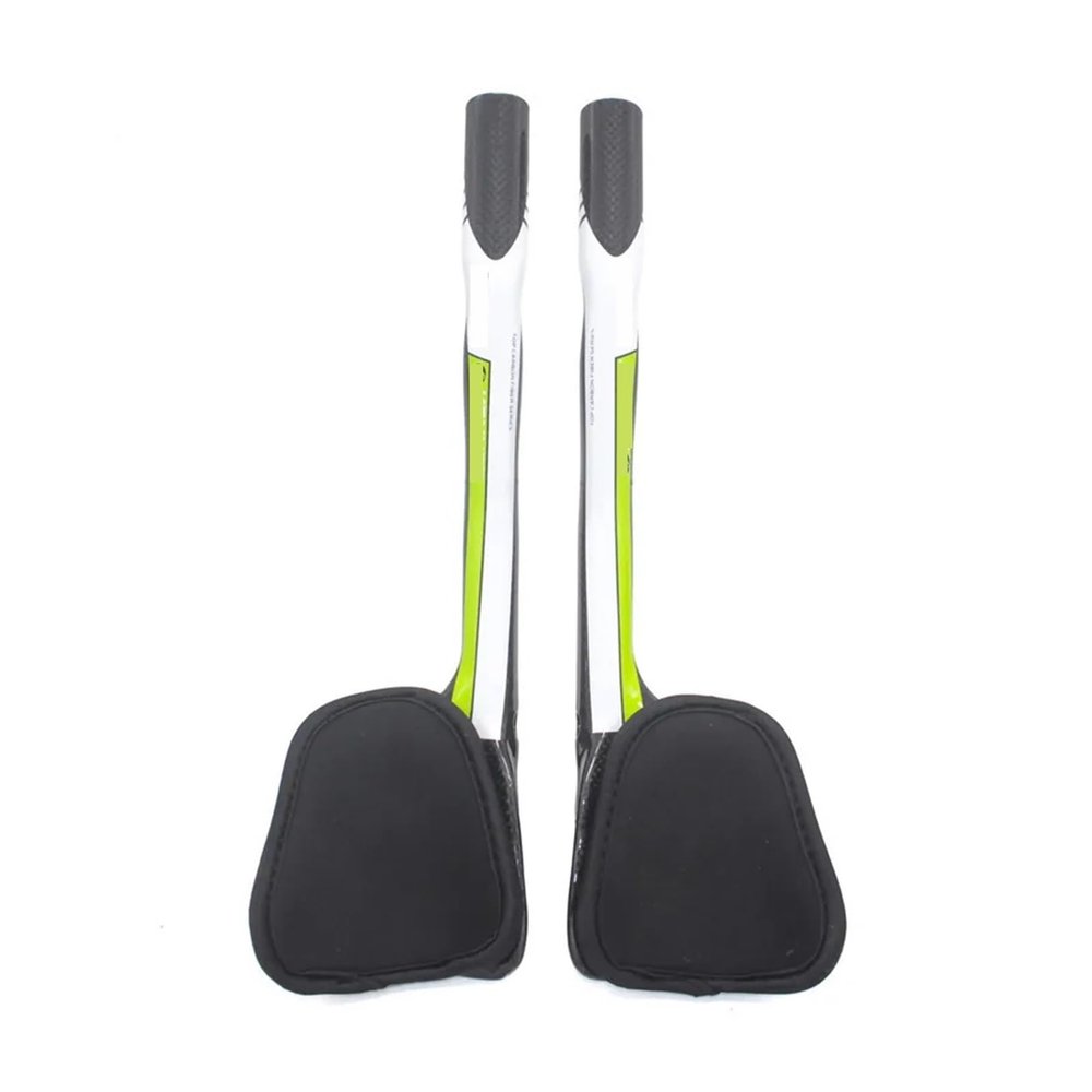 BAISULI tt Handrest Handle Extension Bar Handlebar Carbon Bicycl Handlebar Bar Ends TT Handlebar Rest Bar 3K Glossy Carbon TT Bar Triathlon Handle Bar Road Bicycle Wheel (Color : Green TT bar ends)