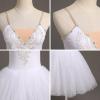Ballerina Costume Women, Swan Lake Ballet Costumes Adult Ballet Leotard Tutu Dress Mesh Tulle Puffy Skirt Long Dance Dresses Ballerina Dancewear Professional Competition Stage Performance White L view 2