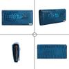 Aisi Women Men Leather Wallet Embossed Crocodile Clutch Wallet Credit Card Holder, R+Deep Blue, bb-01190-08S view 3