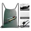YQxwJL Fishing Rods Print Sports Drawstring Backpack,Water Resistant Bag, Gym Backpack for Women Men view 3