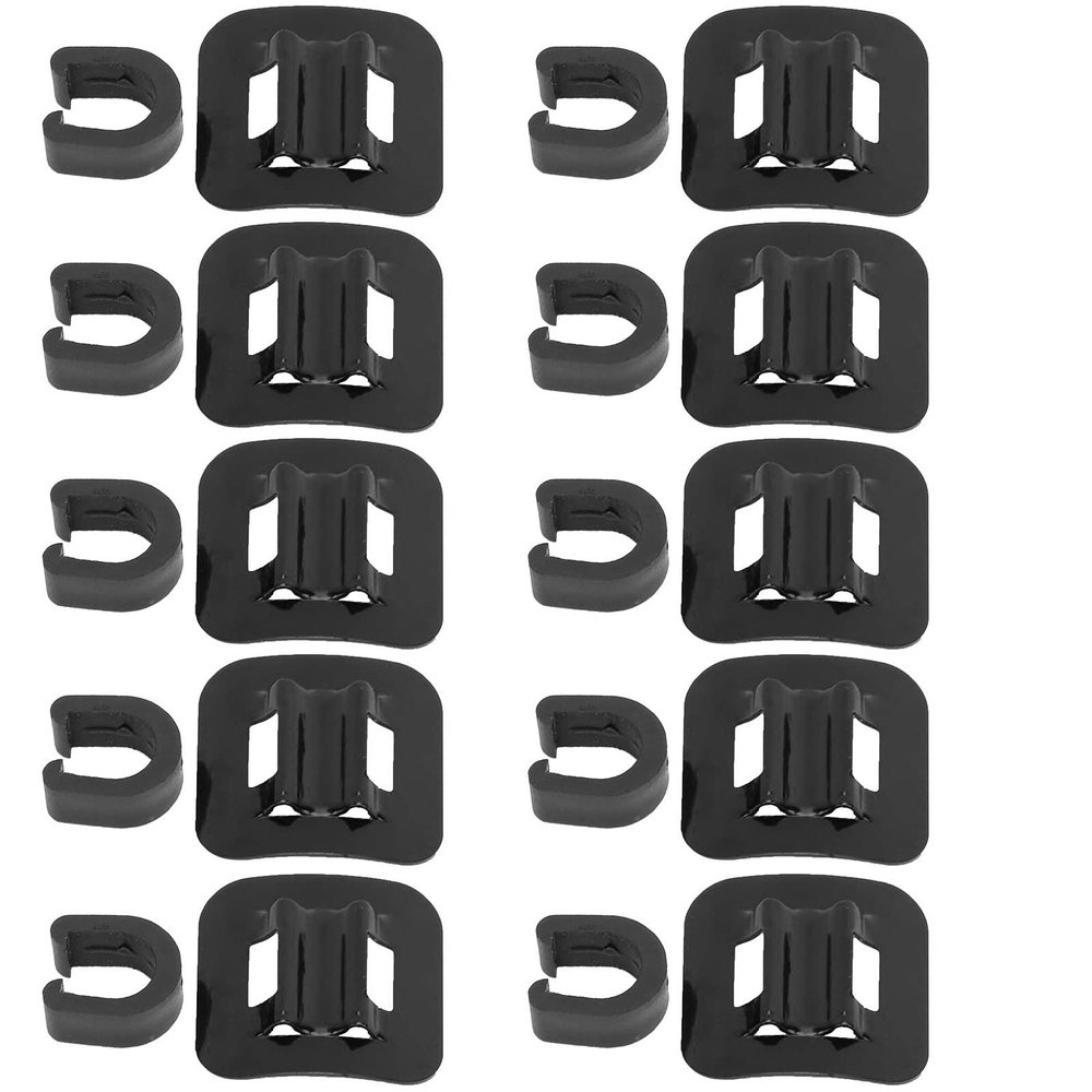 Yuecoom 10 Sets Clip Bike Cable Guide, Brake Cable Cable Derailleur Cable Base Guide Clip Fitting Line Tube Housing Aluminum Alloy PV