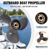 13 1/4 X 17 Upgrade OEM 58130-ZW1-017AH Outboard Boat Propeller fit Honda Engines 60-130HP 15 Spline Tooth 13.25x17 Aluminum 3 Blades RH view 3