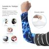 Blue Lightning Cooling Arm Sleeves UV Sun Protector Breathable Ice Silk Compression Sleeves Cover XL, frhj783 view 3