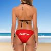 Custom Bikini Set for Women Personalized Swimsuits with Photo Text Logo Name Bathing Suits, Design 2, S view 3